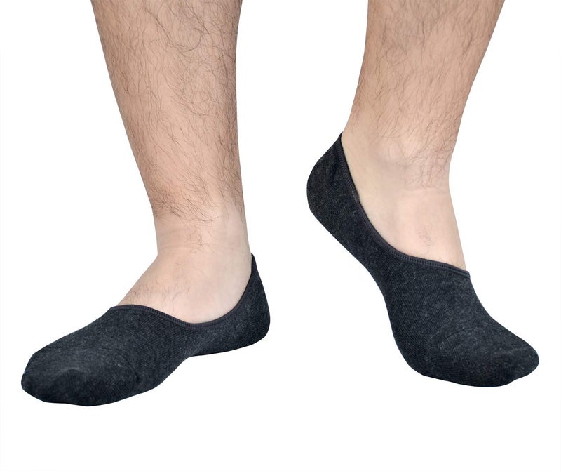 JORMATT 6 Pairs Mens Truly No Show Socks with Non Slip Grips Women Loafers Sneaker Boat Low Cut Shoes Cotton Socks,Men Shoes size 10-14 - Image 3